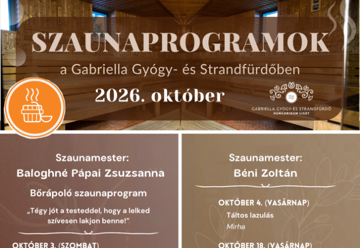 Októberi szaunaprogramok