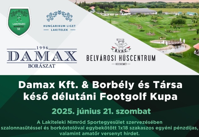 Damax Kft. & Borbély és Társa késő délutáni Footgolf Kupa