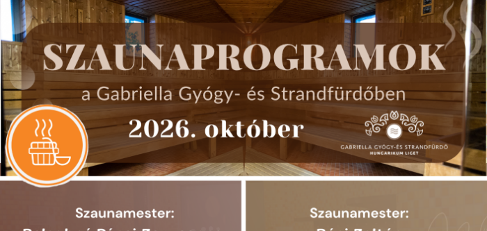 2026. októberi szaunaprogramok