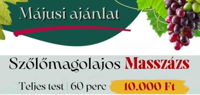 2026. májusi masszázsajánlatunk